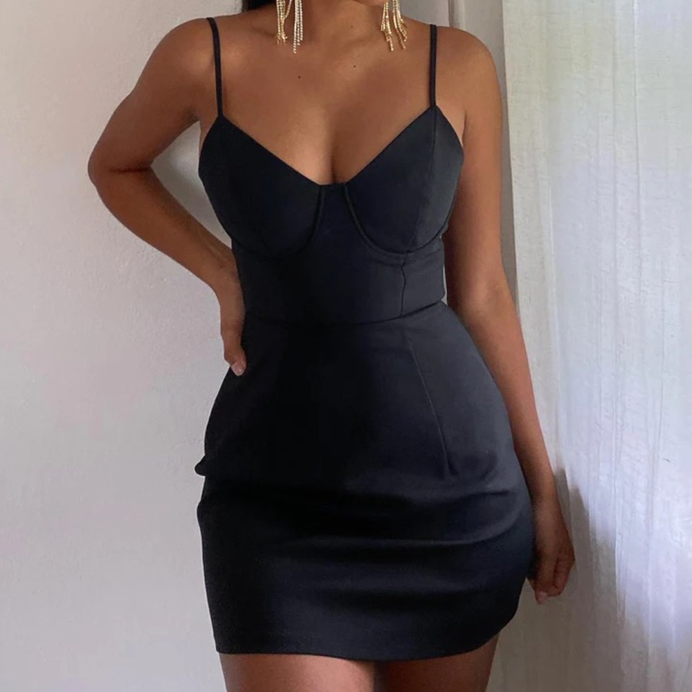 Princess Polly Novella Dress Black